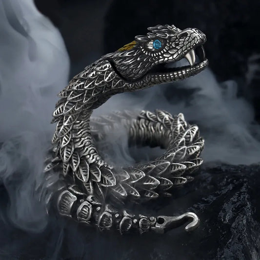 Rattle Snake Retro Style metal Bracelet