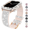 Rhinestone Silicone Leather Strap+Case for Apple Watch