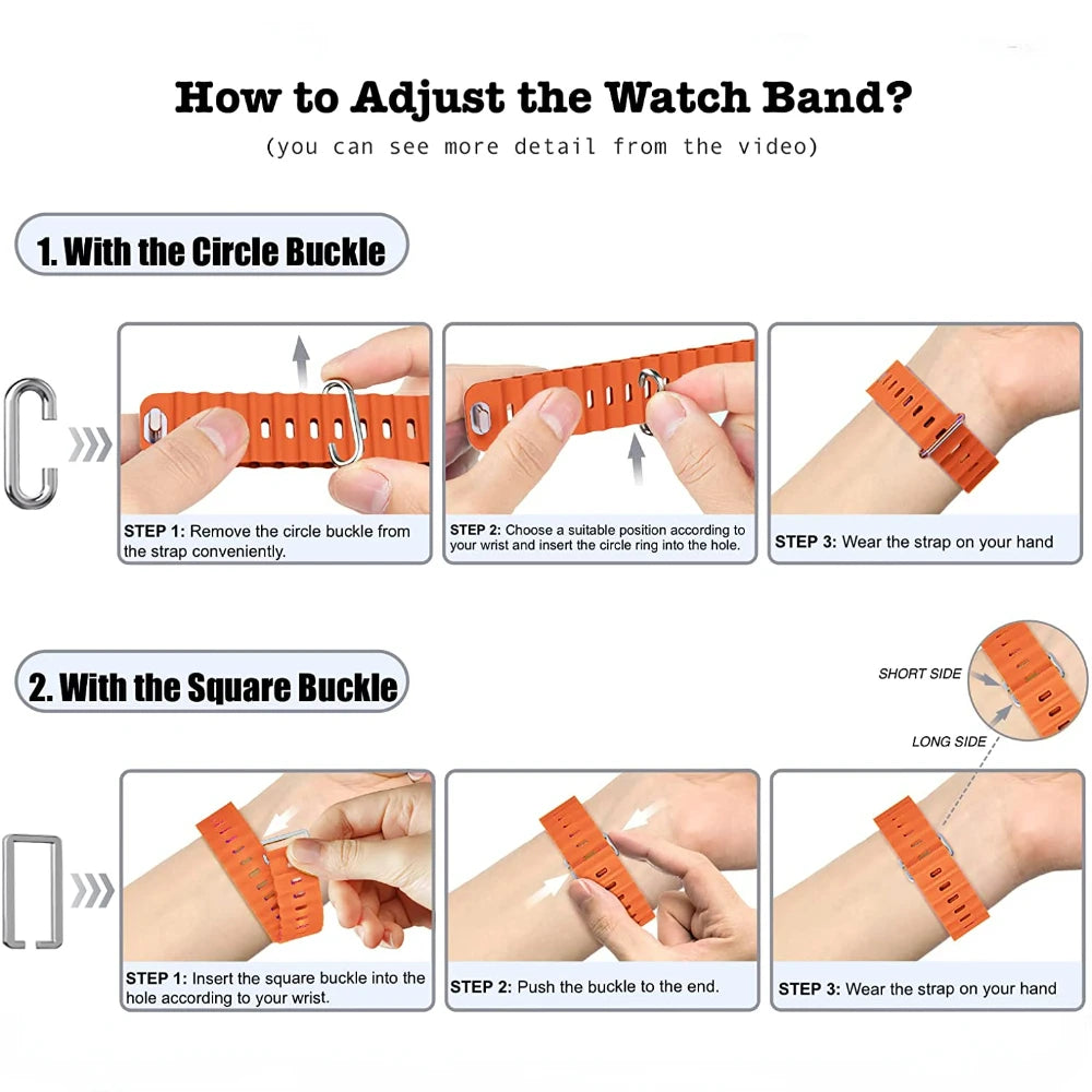 Ocean Silicone Strap For Apple Watch Band
