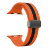 Orange Black - Black Buckle / 38mm 40mm 41mm