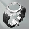 Silver (with Black Rubber Strap) / For GA2100 2110