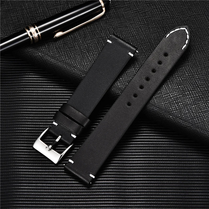 Sophisticated Quick-Release Leather Watch Straps
