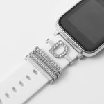 Initials Letter Charms for Apple Watch Silicone Strap