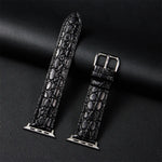 Crocodile Pattern Design Leather Watchband Strap for Apple Watch