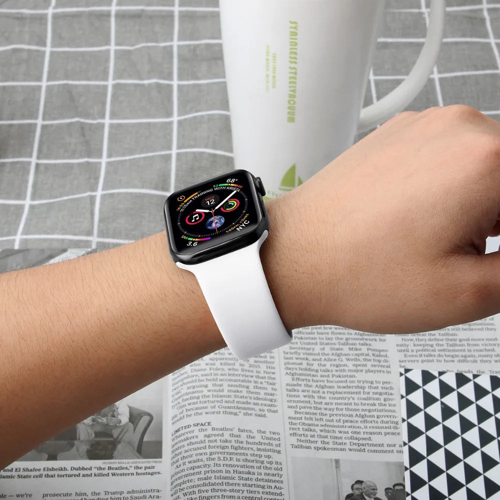 Replacement Silicone Rubber band strap For Apple Watch