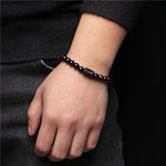 Zodiac Signs Beaded Bracelet with Natural Black Onyx Stones