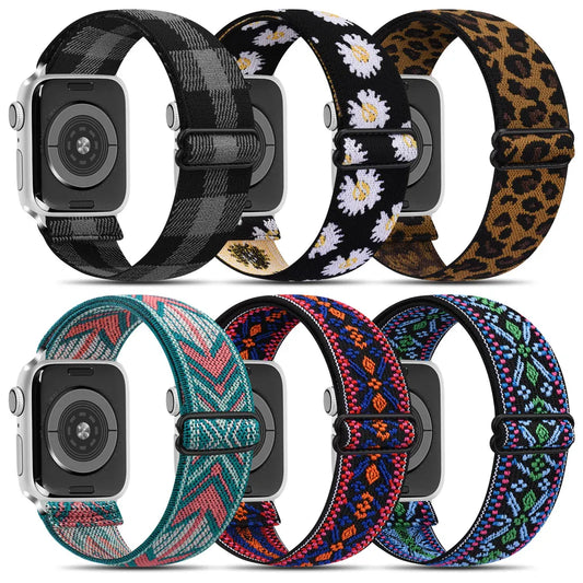 Adjustable Elastic Nylon SmartWatch Band For iWatch