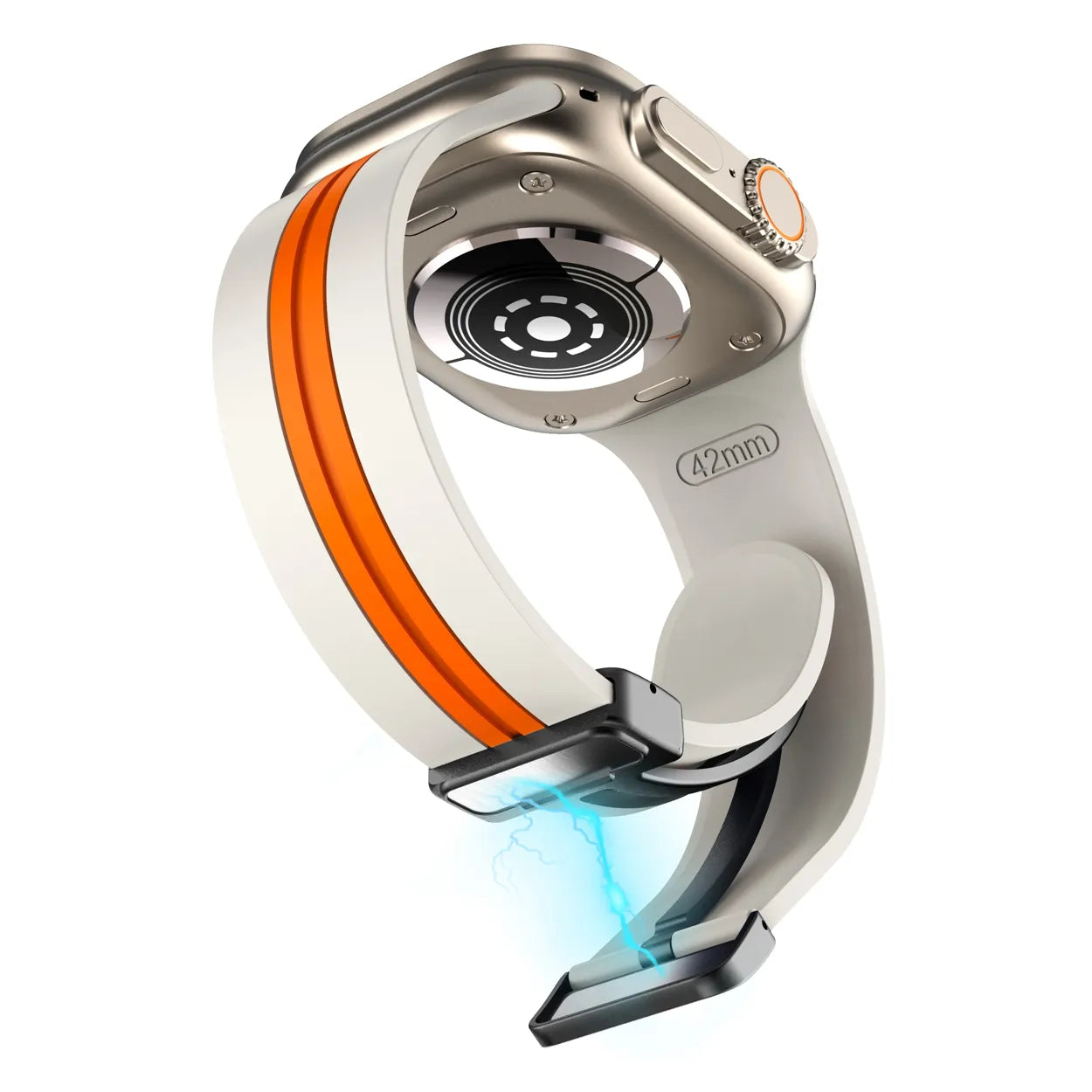 Trendy Magnetic Silicone Strap For Apple Watch Band