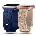Engraved Silicone Sport Strap for Apple Watch