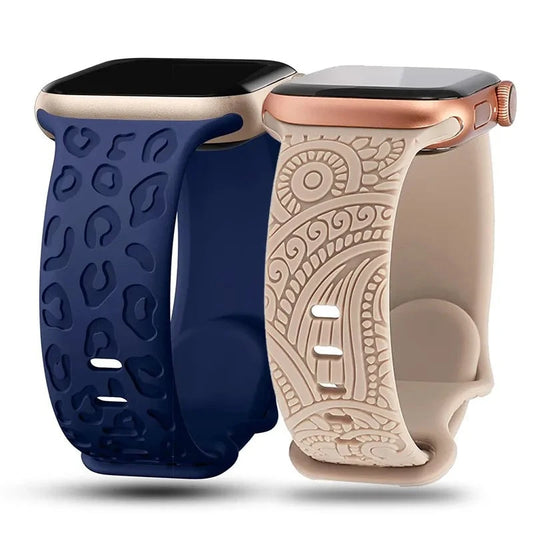 Engraved Silicone Sport Strap for Apple Watch