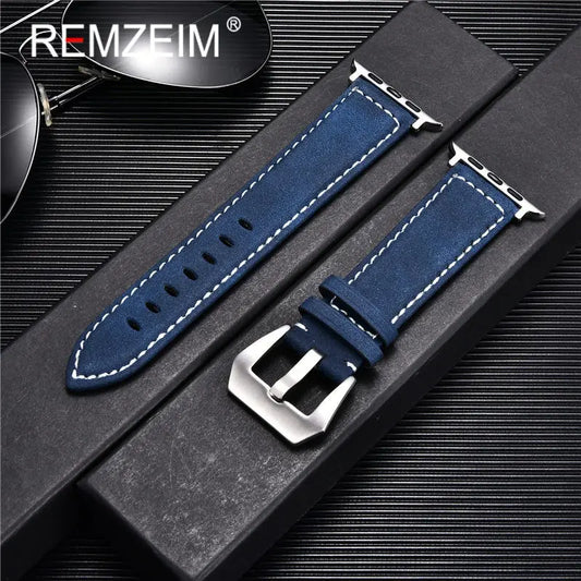 Matte Leather Strap For Apple Watch