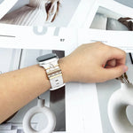 Alphabet Name Initials Decorative Charms Ring Loops for Apple Watch Silicone Bands