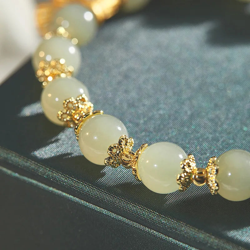 Natural Hotan Jade Vintage Bracelet
