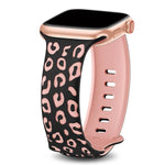 Engraved Silicone Strap for Apple Watch – Leopard Patterns
