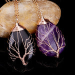 Tree of Life 7 Chakra Gemstone Pendant Necklace