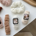 Fleece Elastic Scrunchie Strap For Apple Watch