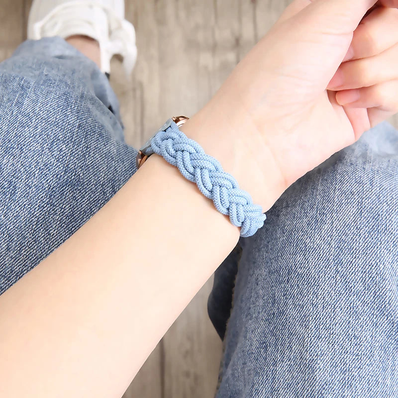 Solo Nylon Strap for Apple Watch: Colour Woven Elastic Wristband
