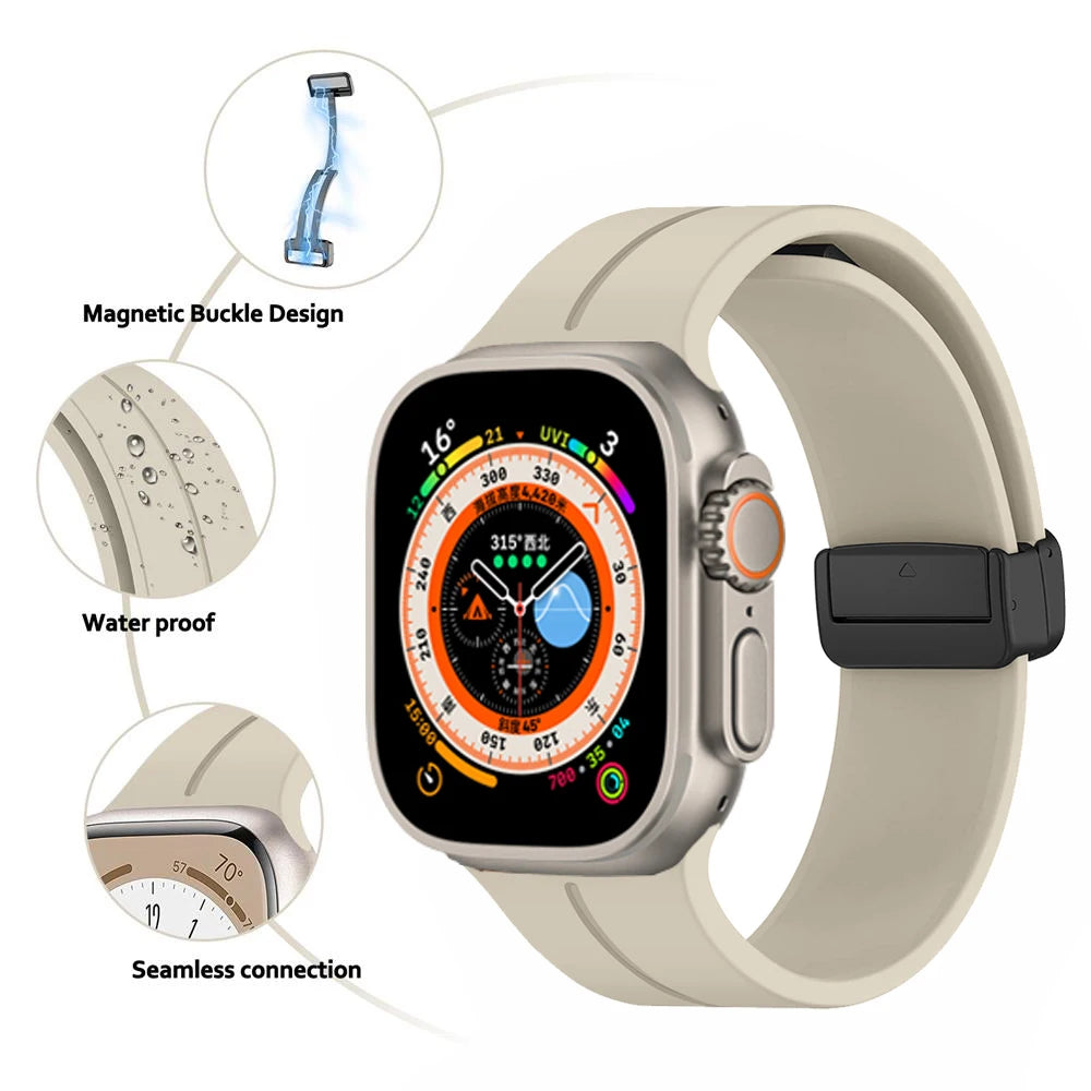 Magnetic Silicone Strap For Apple