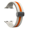 Beige Orange - Black  Buckle / 38mm 40mm 41mm