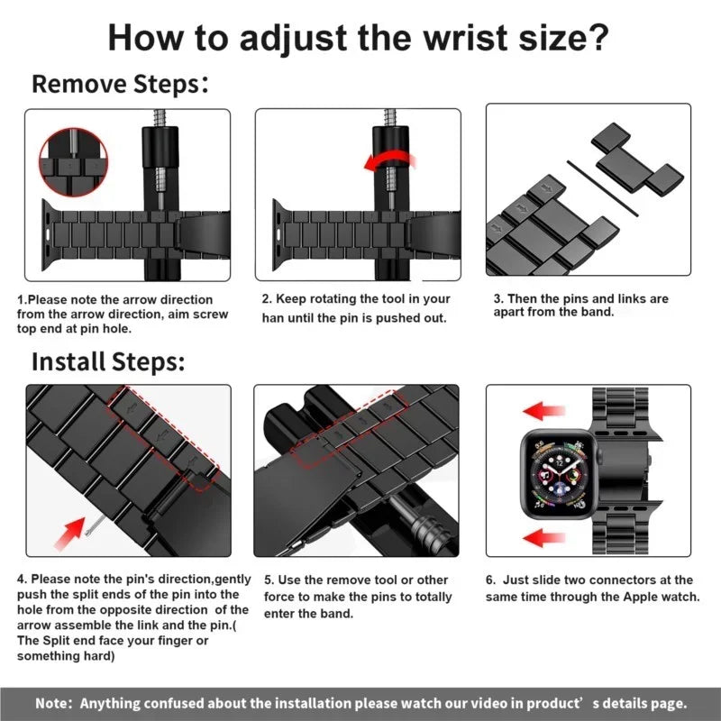Stainless Steel Strap Twin Pack for Apple Watch