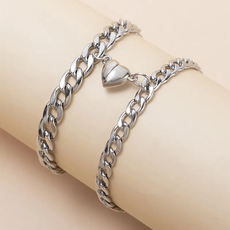 Heart Attraction Magnetic Couple Bracelets Set