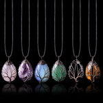 Tree of Life 7 Chakra Gemstone Pendant Necklace