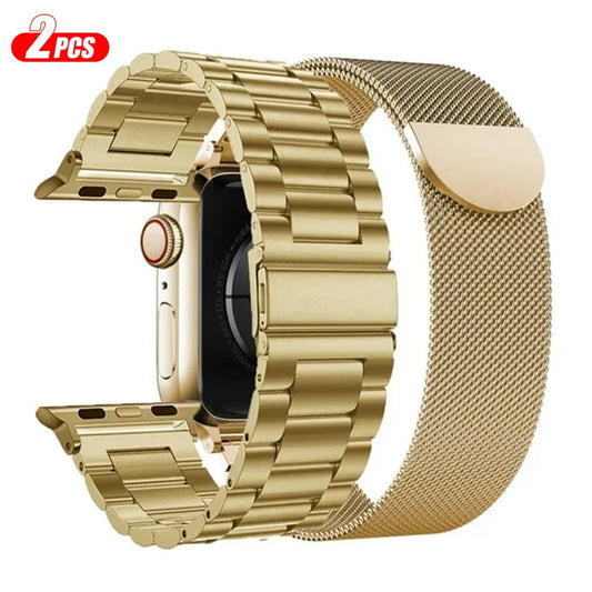 Stainless Steel Strap Twin Pack for Apple Watch