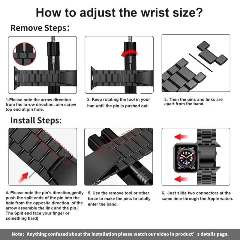 Twin-Pack Stainless Steel Straps for Apple Watch