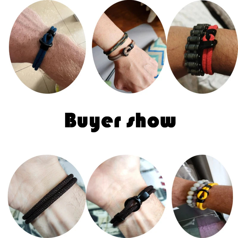 Outdoor Camping Double-Layer Paracord Bracelet for Men