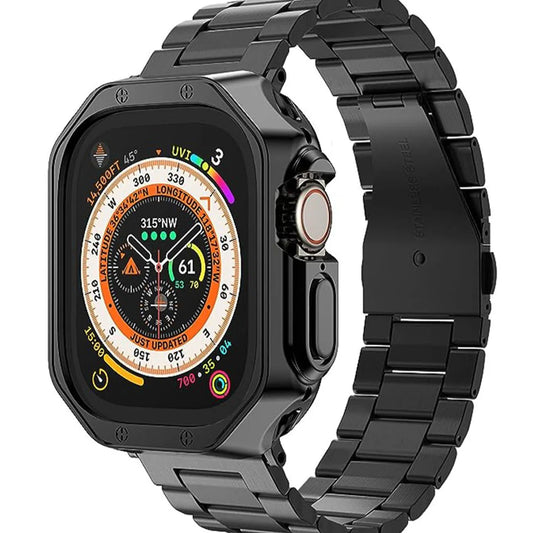 Armour Stainless Steel Strap + Protection Case for Apple Watch