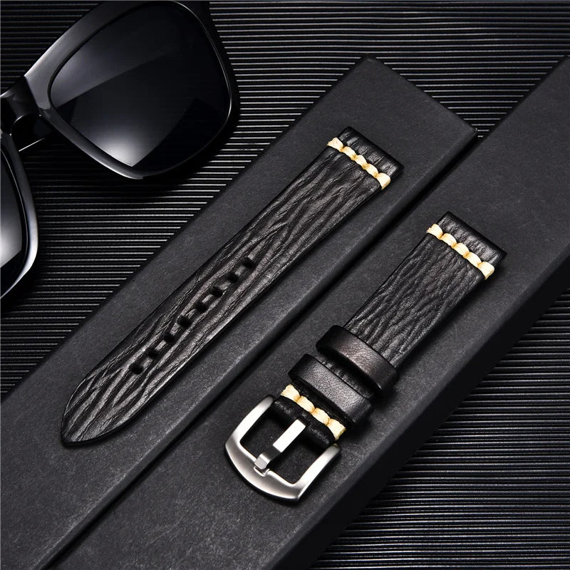 Retro Genuine Leather Watch Strap