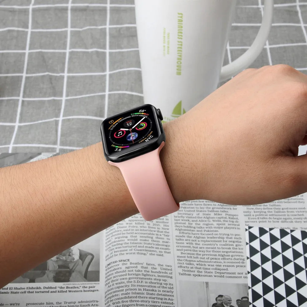 Replacement Silicone Rubber band strap For Apple Watch
