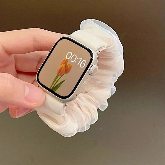 Gauze Elastic Scrunchies Band For Apple Watch