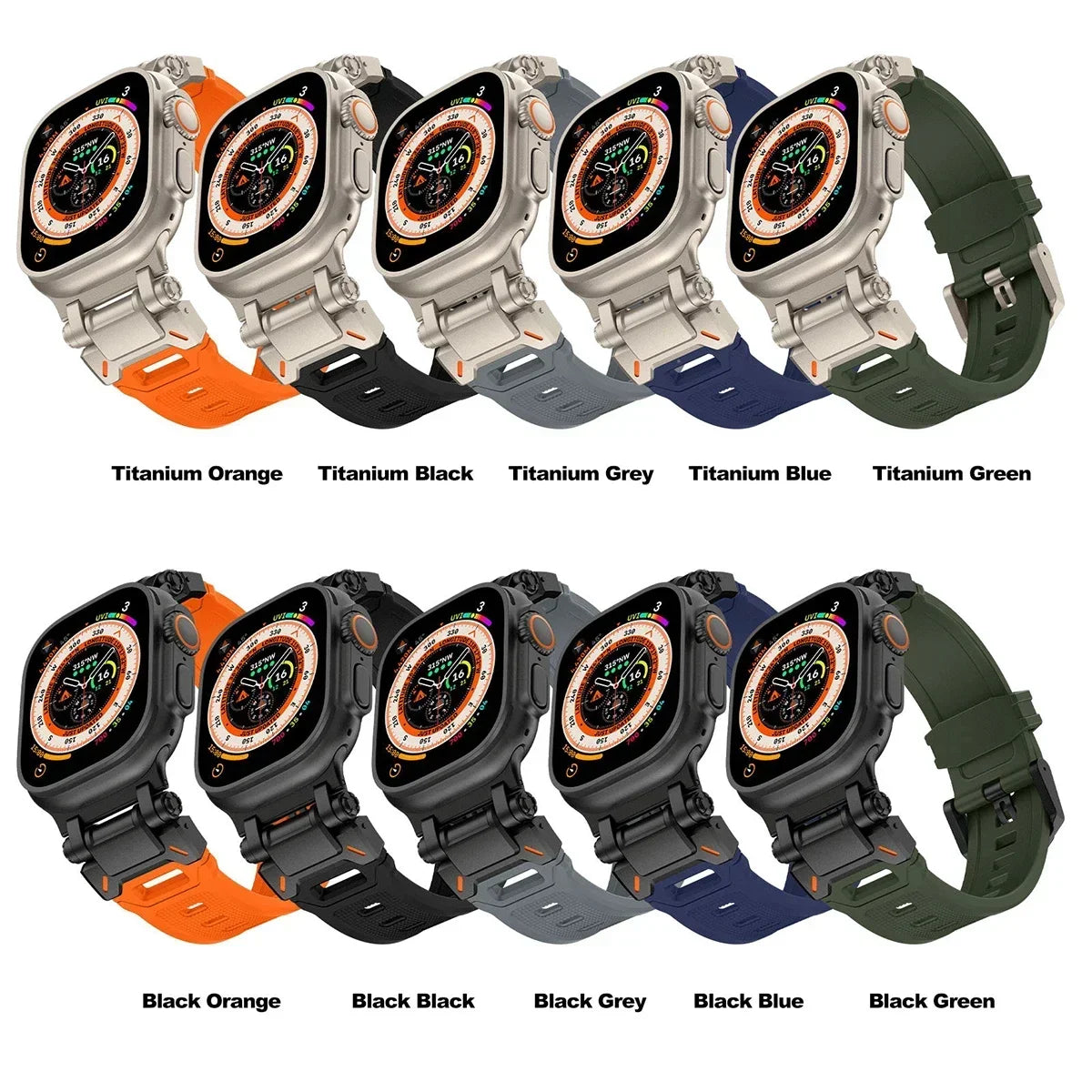 TPU Sport Strap for Apple Watch: Compatible with Series 1-9, SE, Ultra 2