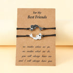 Lovers 2Pcs Set Charm Tai Chi Yin Yang Woven Bracelet for Couples
