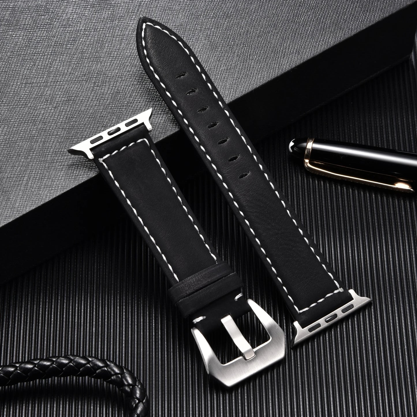 Retro Style Leather Strap for Apple Watch