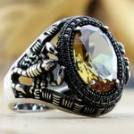 Vintage Punk Big Black Zircon Stone Rings