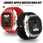 Luxury Metal Case and Silicone Strap Modification Kit for Apple Watch