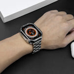 Elegant Stainless Steel Band with TPU Case for Apple Watch