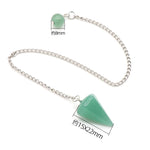 Natural Stone Quartz and Agate Pendulum Pendants for Reiki and Divination
