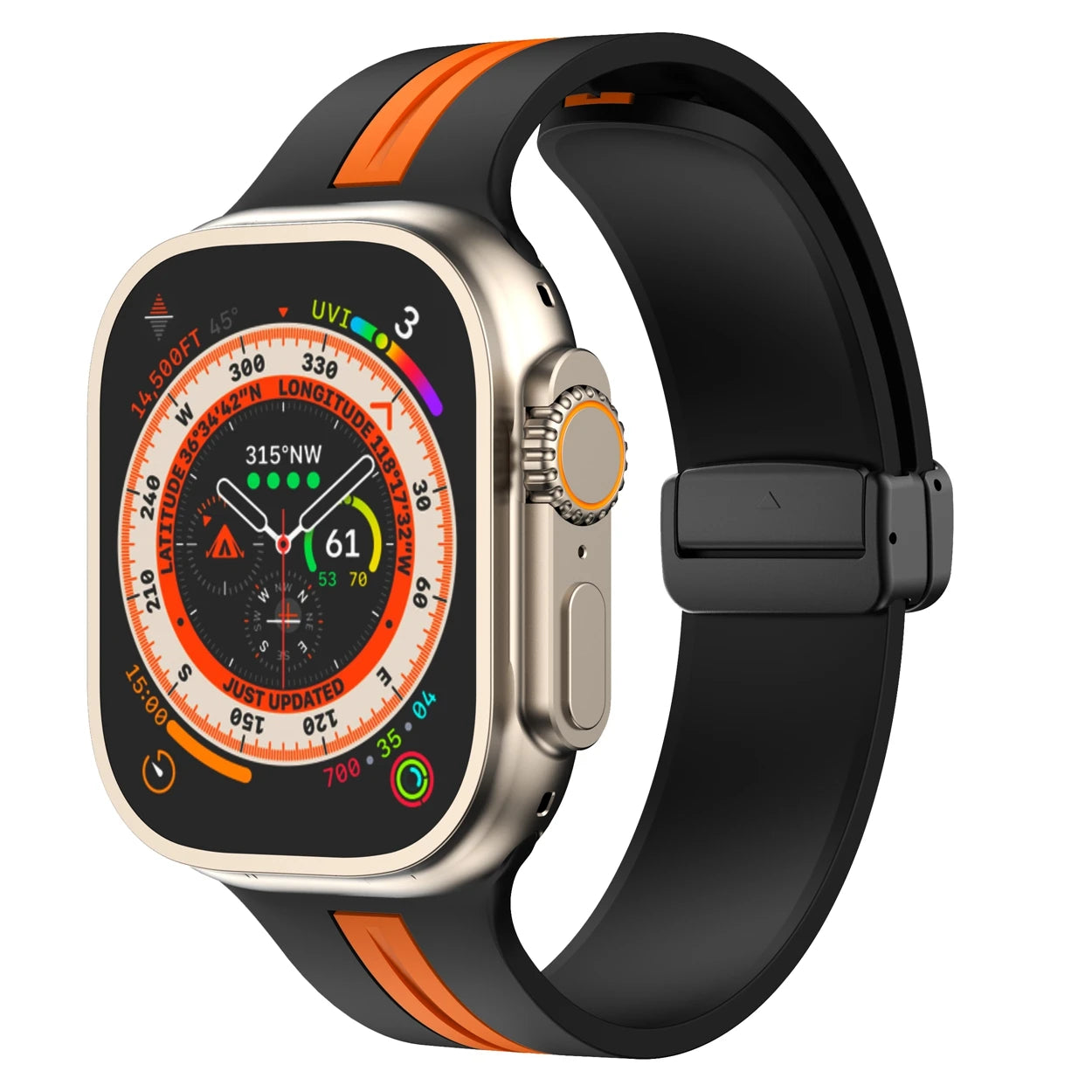 Trendy Magnetic Silicone Strap For Apple Watch Band