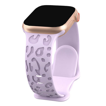 Engraved Silicone Strap for Apple Watch – Leopard Patterns
