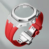 Silver (with Red Rubber Strap) / For GA2100 2110