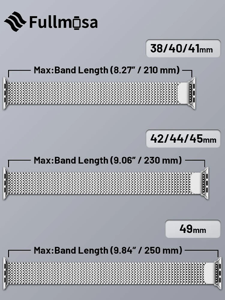 Carbon Steel Magnetic Attraction Strap for Apple Watch