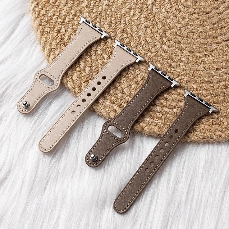 Business Real Leather Strap For Apple Watch Band
