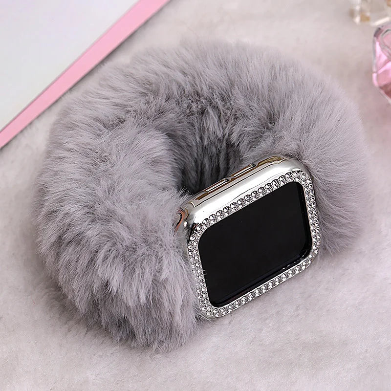 Stylish Plush Srunchie Loop band Strap For Apple Watch