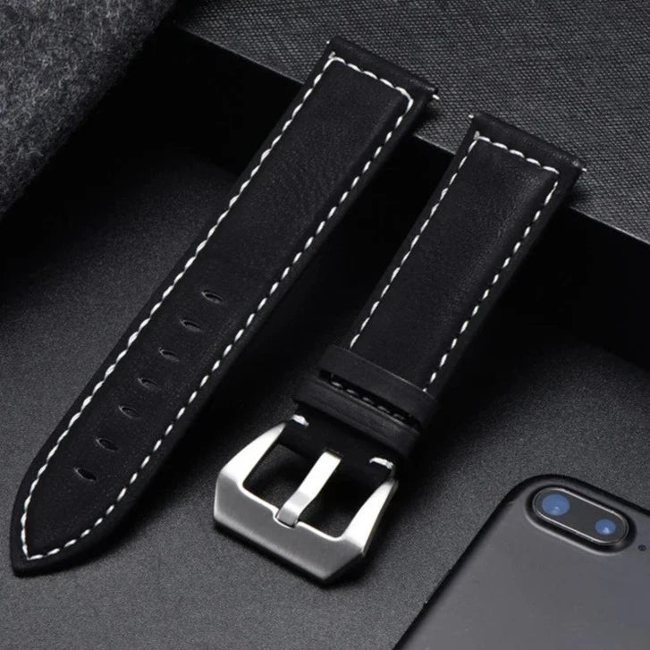 Vintage Matte Genuine Leather Watch Strap