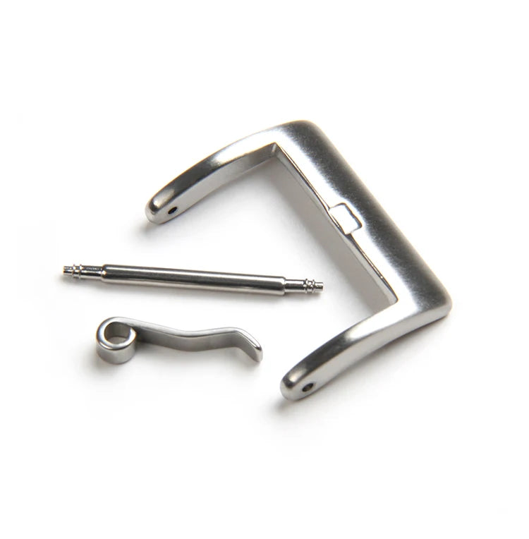Metal Watch Band Buckle with Square Pin Button