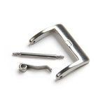 Metal Watch Band Buckle with Square Pin Button