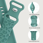 Engraved Silicone Sport Strap for Apple Watch